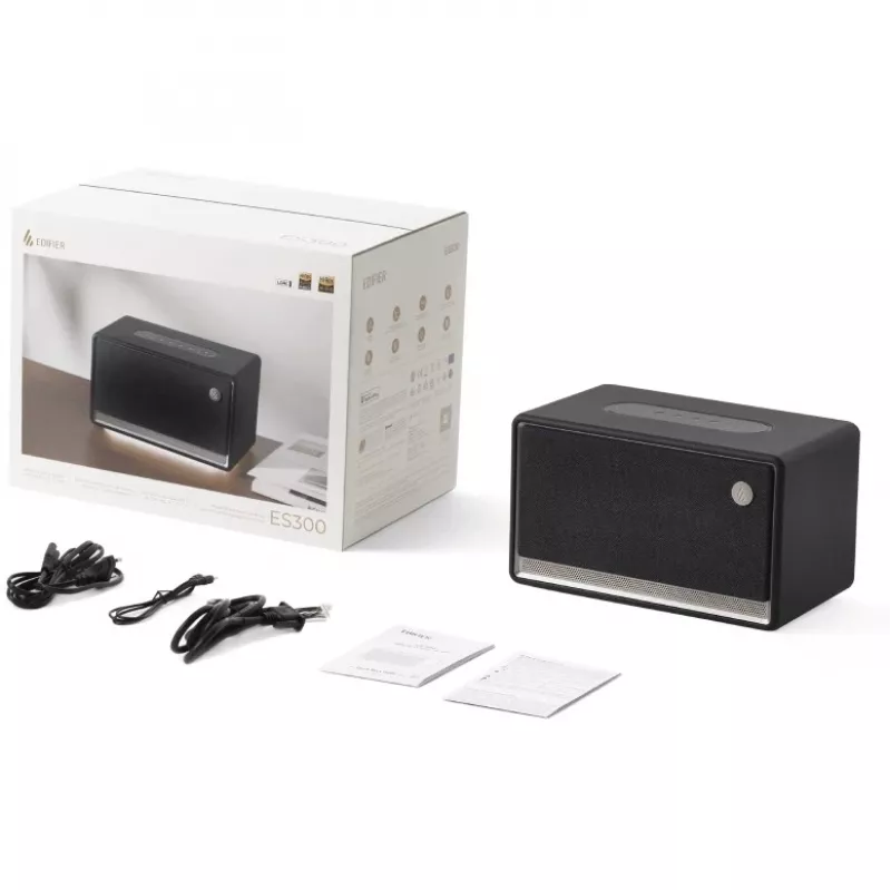 Partyluidspreker Edifier ES300 zwart – 2-weg, 60 W RMS, Bluetooth LDAC/SBC, USB-A, draaiknop