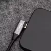 Akyga AK-USB-58 haakse USB-C naar USB-A kabel, 30 cm, 60 W, gevlochten, zwart