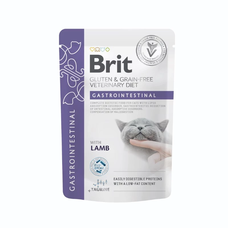 BRIT Veterinary Gastrointestinal Lamb - natvoer voor katten - 12x85g