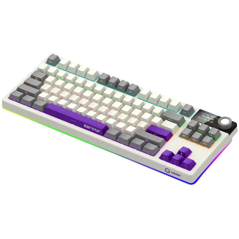LORGAR KBP70TKLW, draadloos TKL mechanisch gaming-toetsenbord Pro, beige, EN-layout