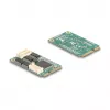Interne RS-232-interfacekaart DELOCK 95278 — Mini PCI Express host, 4× RS-232-uitgangen, FIFO 256 B, 30×51×10 mm