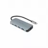 Dicota USB-C 8-in-1 multi hub 4K PD 100W zilver
