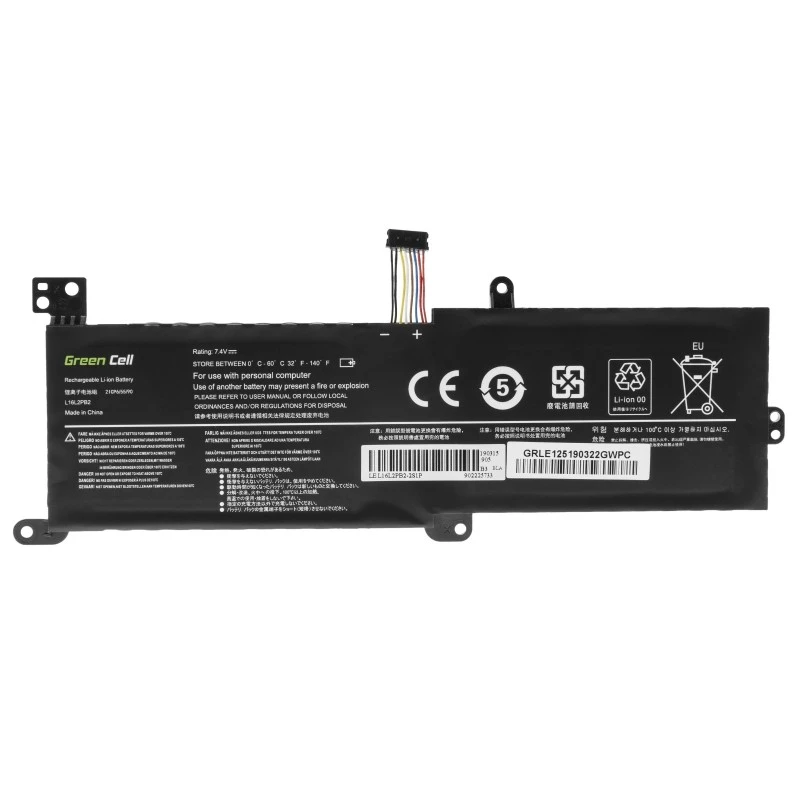 Accu Green Cell LE125 voor Lenovo IdeaPad (7,4 V, 3500 mAh, LiPo, zwart)