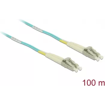 Netwerkkabel Delock LC Duplex Multimode OM3 100m zwart