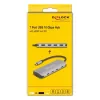 USB-C-hub DELOCK 64323 — USB 3.2 Gen 2 Type-C-host, HDMI + 2× USB-A + 2× USB-C, 10 Gbit/s, grijs
