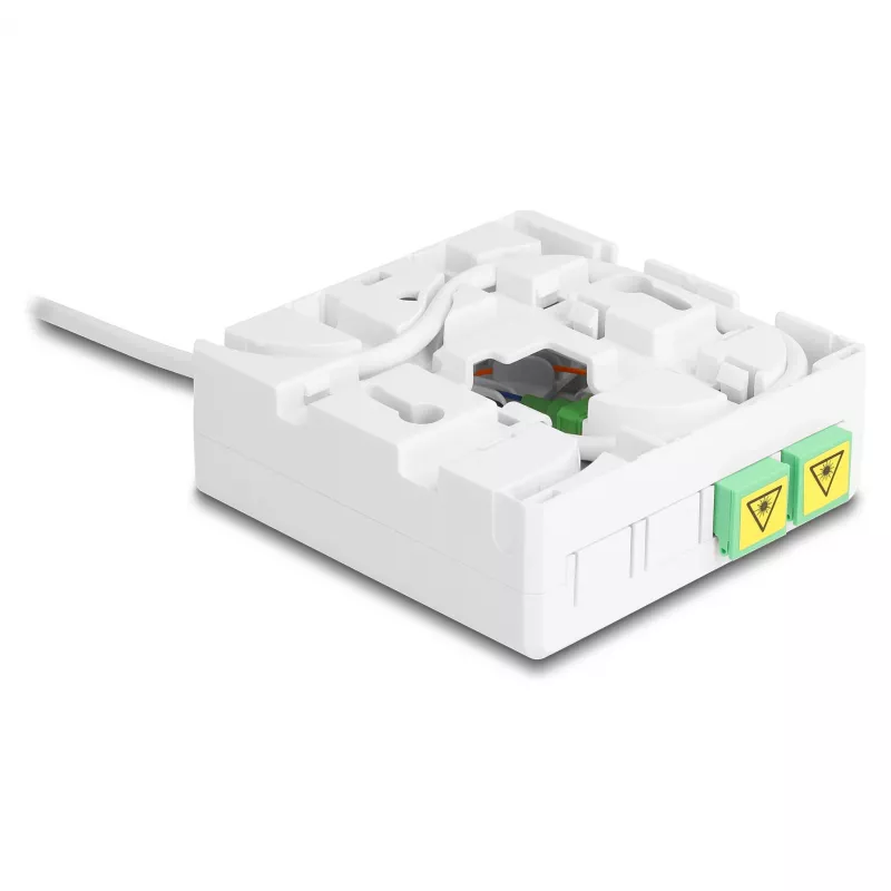 DELOCK optische glasvezel-aansluitdoos 2 x SC/APC Simplex met 30 m G.657.A1 dropkabel-set