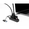 3-poorts USB 3.2 Gen 1-hub + SD- en microSD-kaartlezer met USB Type-C- of USB Type-A-aansluiting, USB-hub
