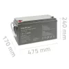 Qoltec 53068 AGM-batterij | 12V | 150Ah | max. 2250A