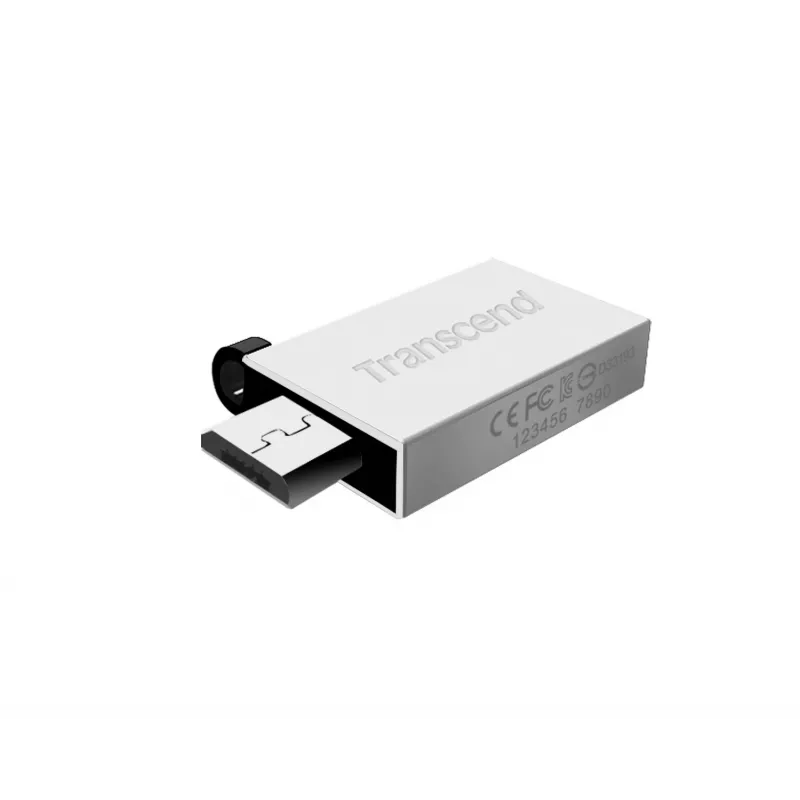 Transcend JetFlash Mobile 380 - USB-flashstation - 16 GB - USB 2.0 - zilver (TS16GJF380S)