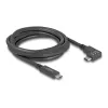 DeLOCK USB-kabel USB Type-C stekker naar USB Type-C stekker haaks 2 m 5 Gbit/s 4K PD 60 W