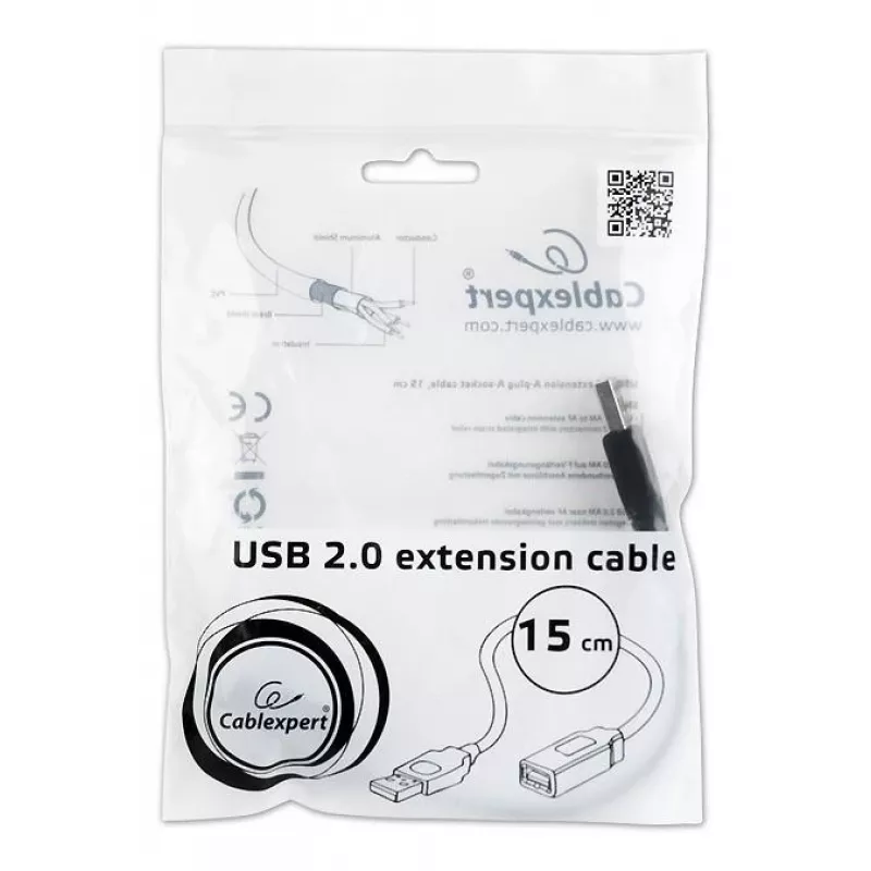 KABEL USB2 VERLENGING AM-AF/CCP-USB2-AMAF-0.15M GEMBIRD