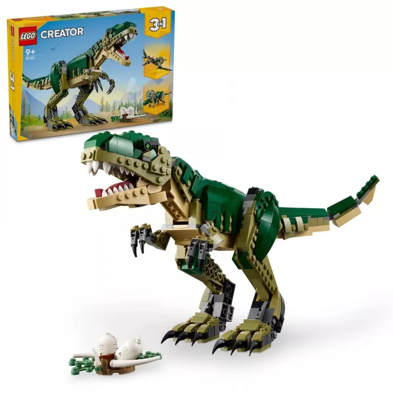Constructiespeelgoed LEGO Creator 3-in-1 T.Rex bouwpakket, 626 onderdelen, 150 mm hoogte, leeftijd 9+