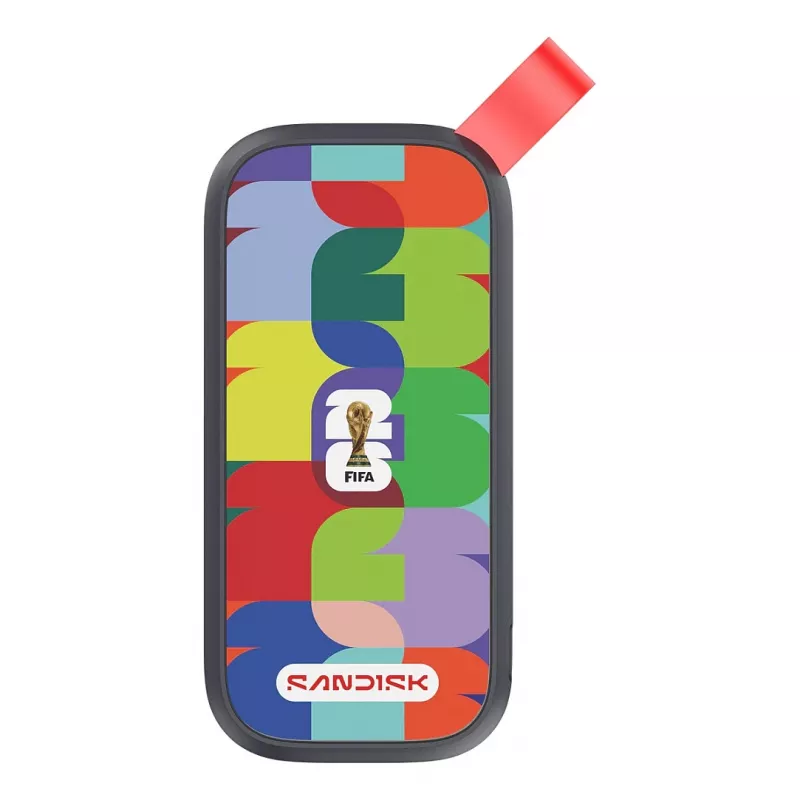 SanDisk - FIFA World Cup 2026 Edition - SSD - 1 TB - extern (draagbaar) - USB 3.2 Gen 2 (USB-C-aansluiting) (SDSSDE30F-1T00-G25)