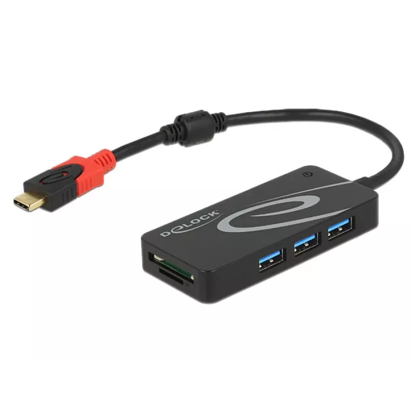 USB-hub DeLOCK USB 3.0 Type-C 3 poorten