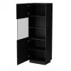 Vitrinekast Cama LIVERTI 59,5×42×178 cm zwart — staande vitrinekast