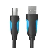 USB 2.0 A naar USB-B kabel Vention VAS-A16-B500, 5 m, zwart, stekker-stekker, 480 Mbit/s