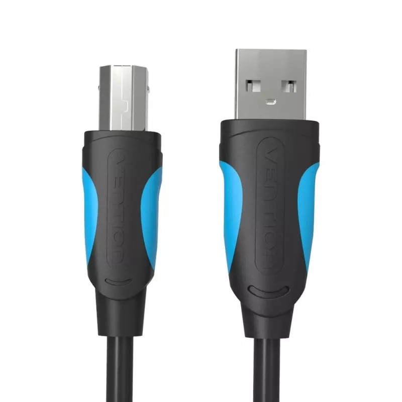 USB 2.0 A naar USB-B kabel Vention VAS-A16-B500, 5 m, zwart, stekker-stekker, 480 Mbit/s