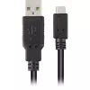 USB 2.0 kabel, USB-A stekker > Micro-USB stekker zwart, 0,5 meter, dubbel afgeschermd