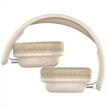 Draadloze over-ear hoofdtelefoon DEFENDER EEMOTION B640 BEIGE — binaural, gesloten akoestiek, USB-C, AUX, 20–20000 Hz, 105 dB
