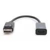 DIGITUS adapter, DisplayPort stekker - HDMI A bus DisplayPort standaard 1.1a, UL20276 gecertificeerd, AWG28 (DB-340400-001-S)