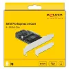 SATA PCI Express x4 kaart DeLOCK 5 poort low profile formfactor