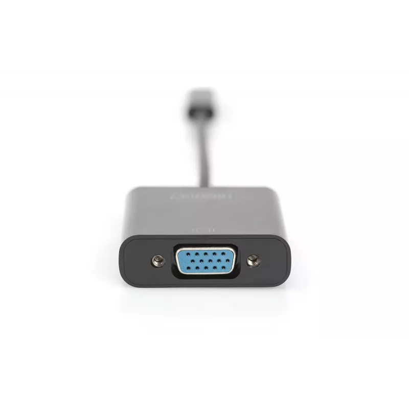 DIGITUS DA-70853 USB-C-naar-VGA-adapter, Full HD 1080p, zwart