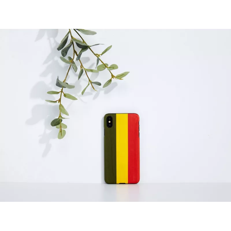 Smartphonehoes man and wood voor iPhone XS Max – model reggae, zwart