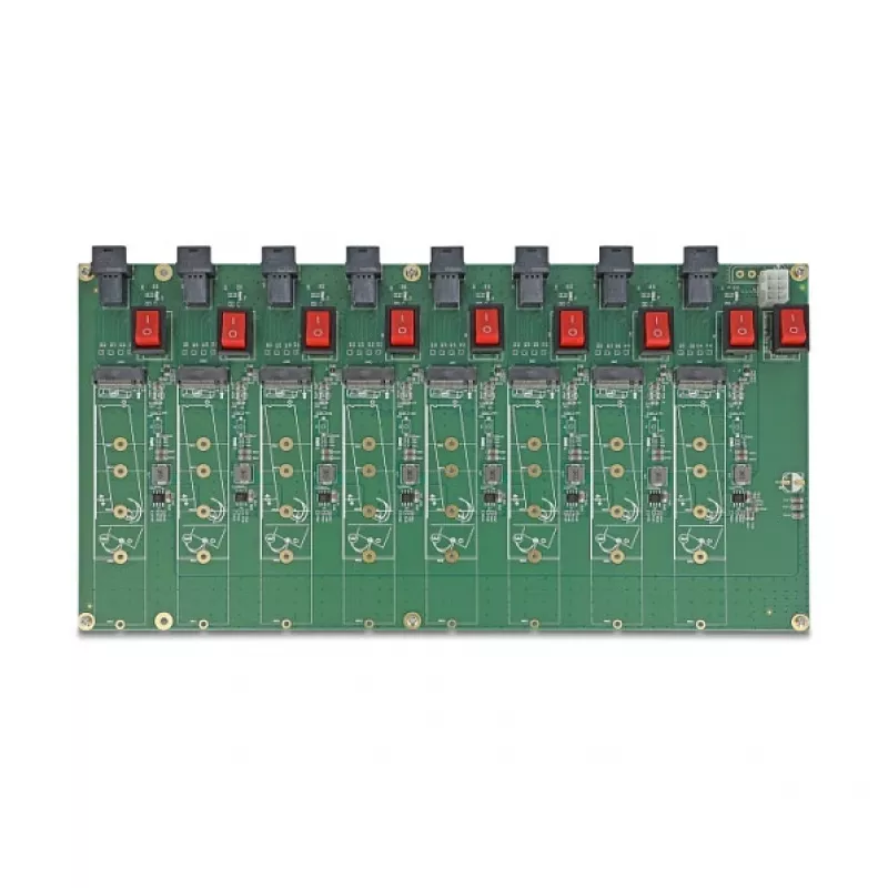Delock M.2 testboard voor 8x M.2 NVMe Key M SSD, SFF-8643, 61073
