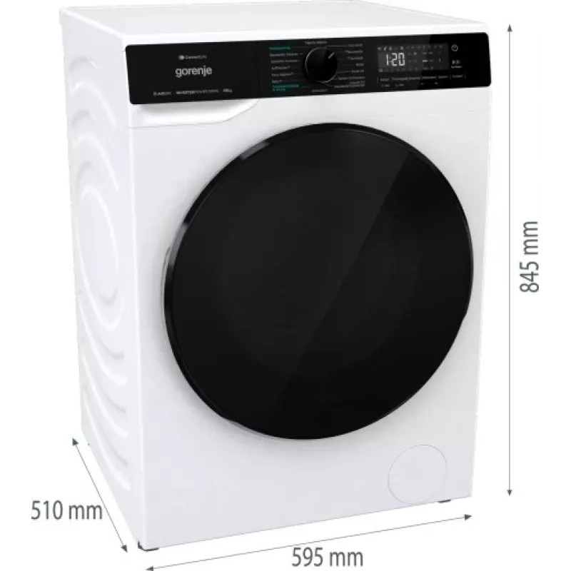Gorenje WD2PA854ADW/AT was-droogcombinatie vrijstaand frontlader wit D