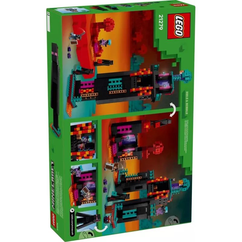 Constructiespeelgoed LEGO Minecraft set 21279 De Enderman-toren, 867 onderdelen, 2 minifiguren, 450 mm hoogte
