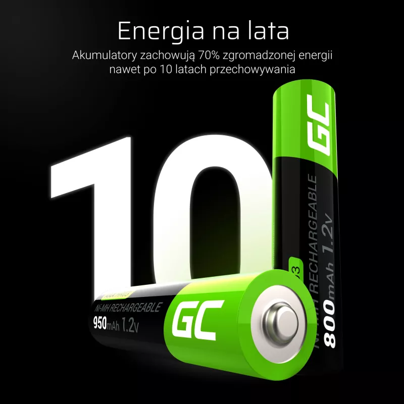 Oplaadbare batterij Green Cell GR03 AAA NiMH 1,2 V 950 mAh – 4-pack, blister