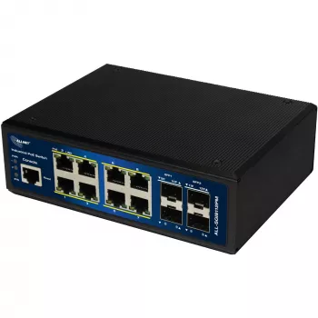 ALLNET industriële PoE switch ALL-SGI8112PMJ 8+4 poorten