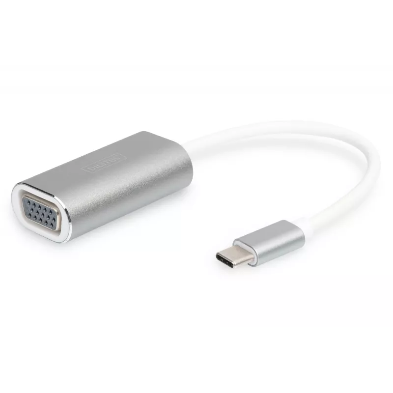 DIGITUS DA-70837 VGA-adapter 1080p FHD naar USB 3.0 Type-C, aluminium