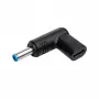 Akyga AK-ND-C09 oplaadadapter USB-C naar DC 4,5 x 3,0 mm + pin voor notebooks, 18,5-20 V, 100 W, voor HP