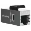 Keystone-module LANBERG KSF5-3000 — Cat5e F/UTP-platkabel, RJ-45-bus, zwart