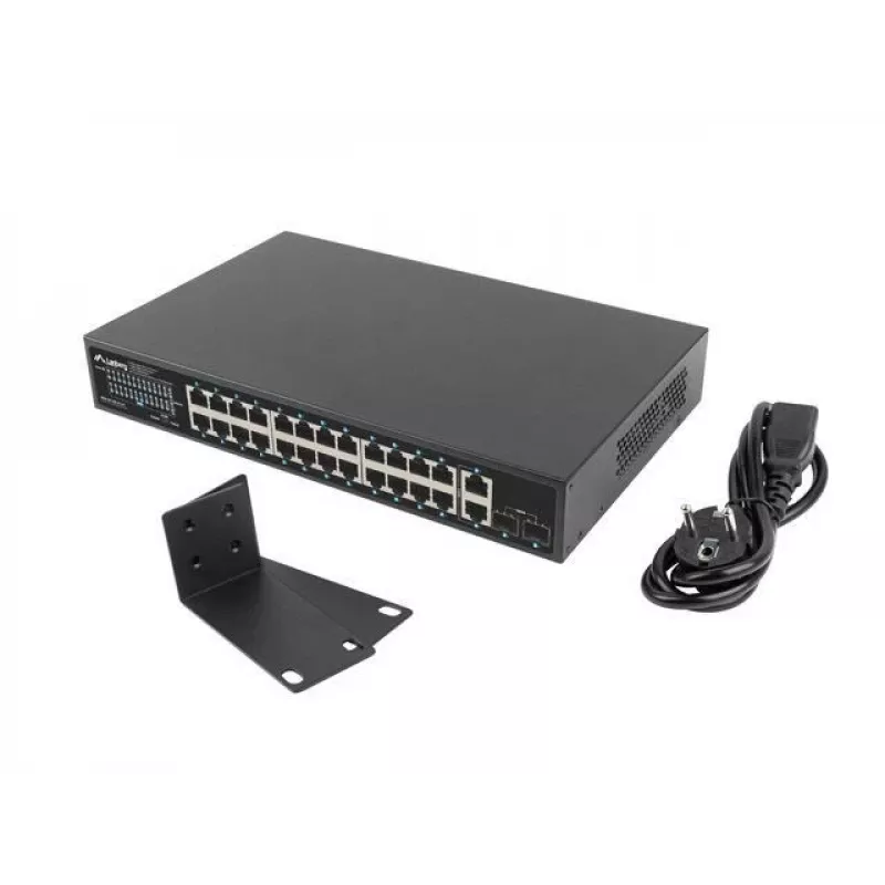 Unmanaged switch Lanberg RSGE-24P-2GE-2S-250 24 poorten rackmontage