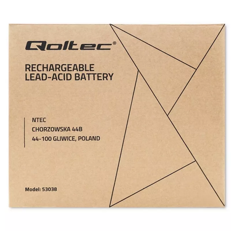 Qoltec 53038 AGM-accu | 12V | 100Ah | max 1200A