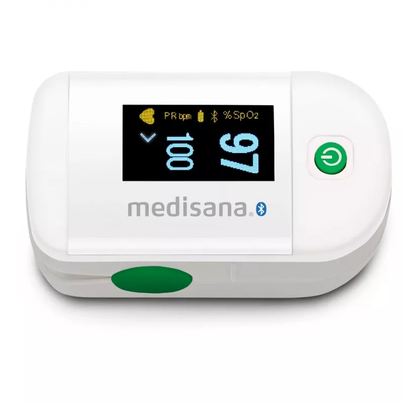 Medisana PM 100 Connect pulsoximeter, grijs/wit