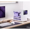 Jonsbo D31 Screen Micro-ATX pc-behuizing, gehard glas, wit