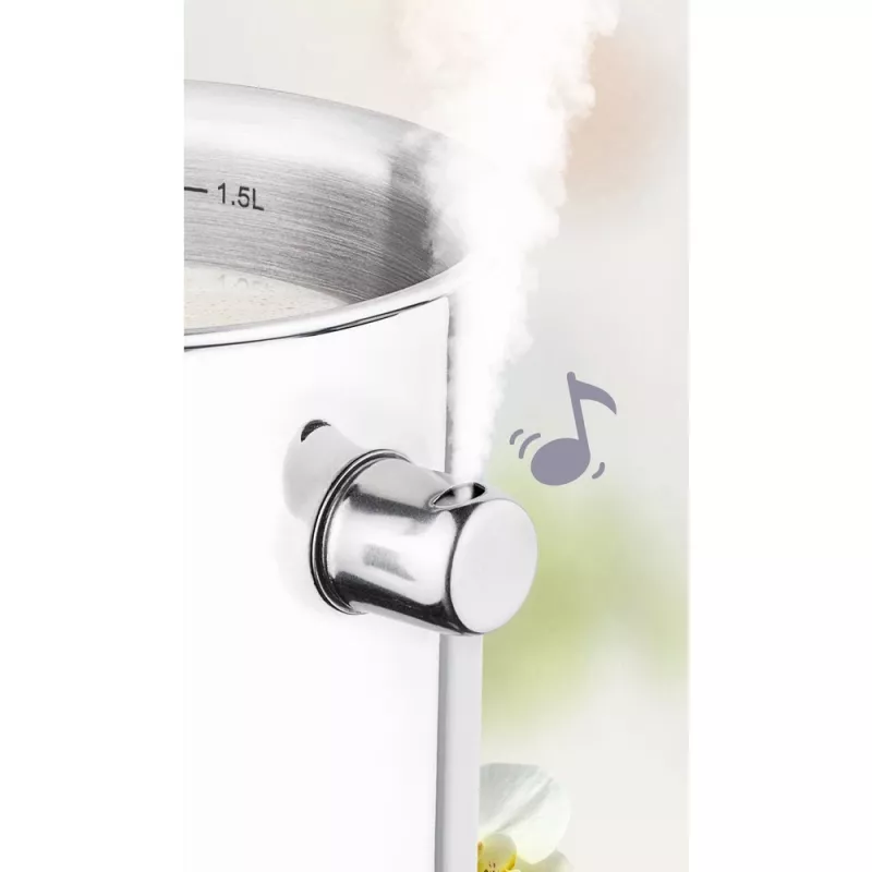 Melkkan LAMART LT1068, dubbelwandig rvs, sandwichbodem, 1,5 L, fluitje, volumeschaal
