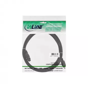 FireWire 400 naar 800 kabel InLine 34901 1m stekker/stekker zwart