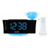 Blaupunkt CRP81USB wekkerradio met projectie en USB-oplaadpoort, zwart