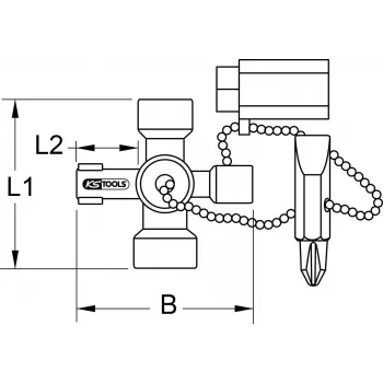 Schakelkast sleutel KS TOOLS 130.1010, 42 mm