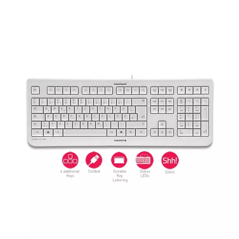 CHERRY KC 1000 toetsenbord home USB Zwitserse layout grijs