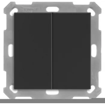 MDT BE-TAL55B206.01 KNX Taster Light 55 Basic 2-voudig Zwart mat Neutraal 1 (BE-TAL55B206.01)