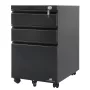 Bureau-lade-eenheid Maclean MC-850 zwart metaal 2 laden