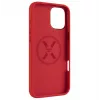 Achtercover FIXED voor Apple iPhone 16 Plus — MagFlow vloeibaar siliconen, rood
