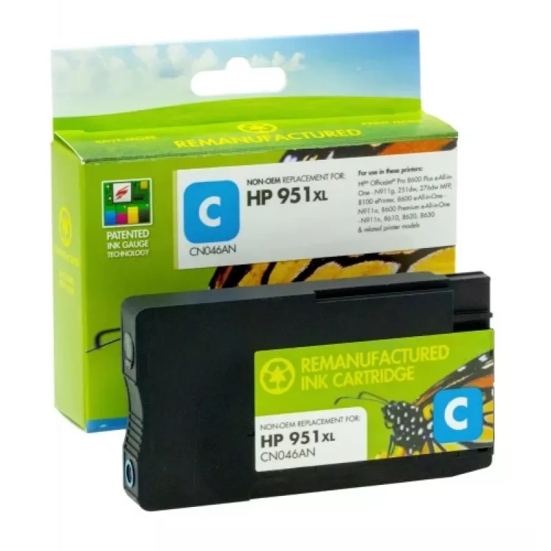 Compatibel Static-Control Hewlett-Packard 951XL (CN046AE) nieuwe chip, cyaan, 1500 pagina's