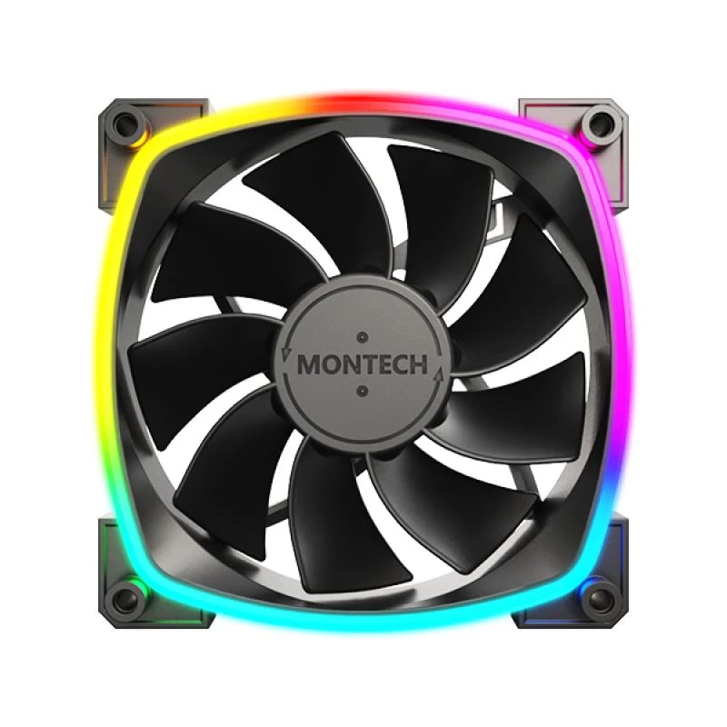 Montech RX120 PWM computerbehuizing-ventilator 12 cm zwart 3 st.