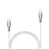 USB-gevlochten kabel FIXED FIXDB-CC12-WH 100W, wit, robuuste vlecht, data- en stroomoverdracht